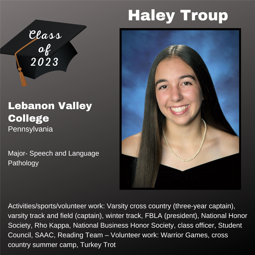 Top 25 Grad, Haley Troup
